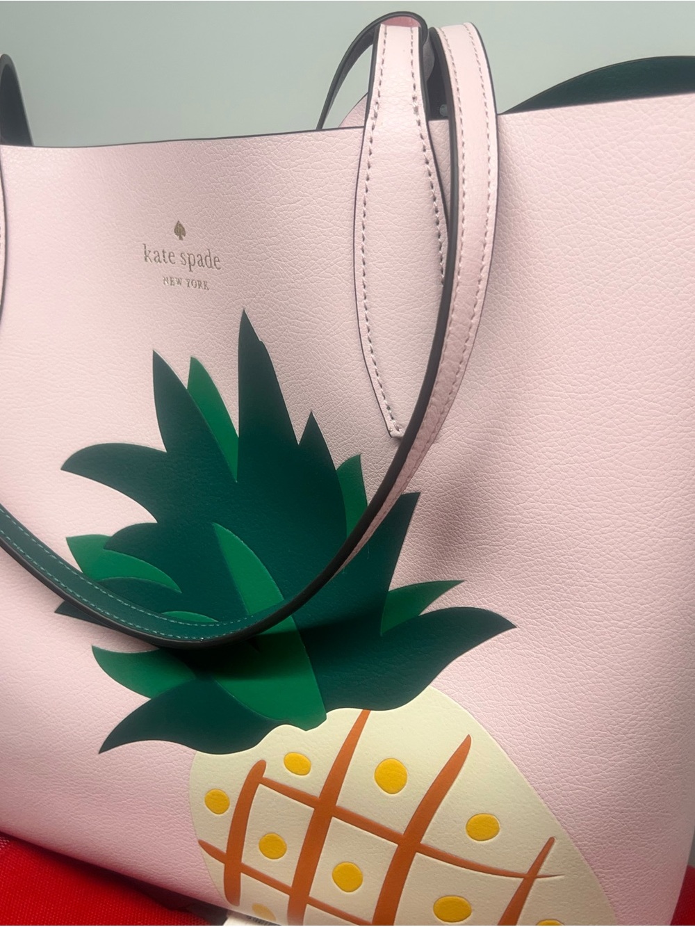 kate spade Pale Pink Pineapple Graphic Tote